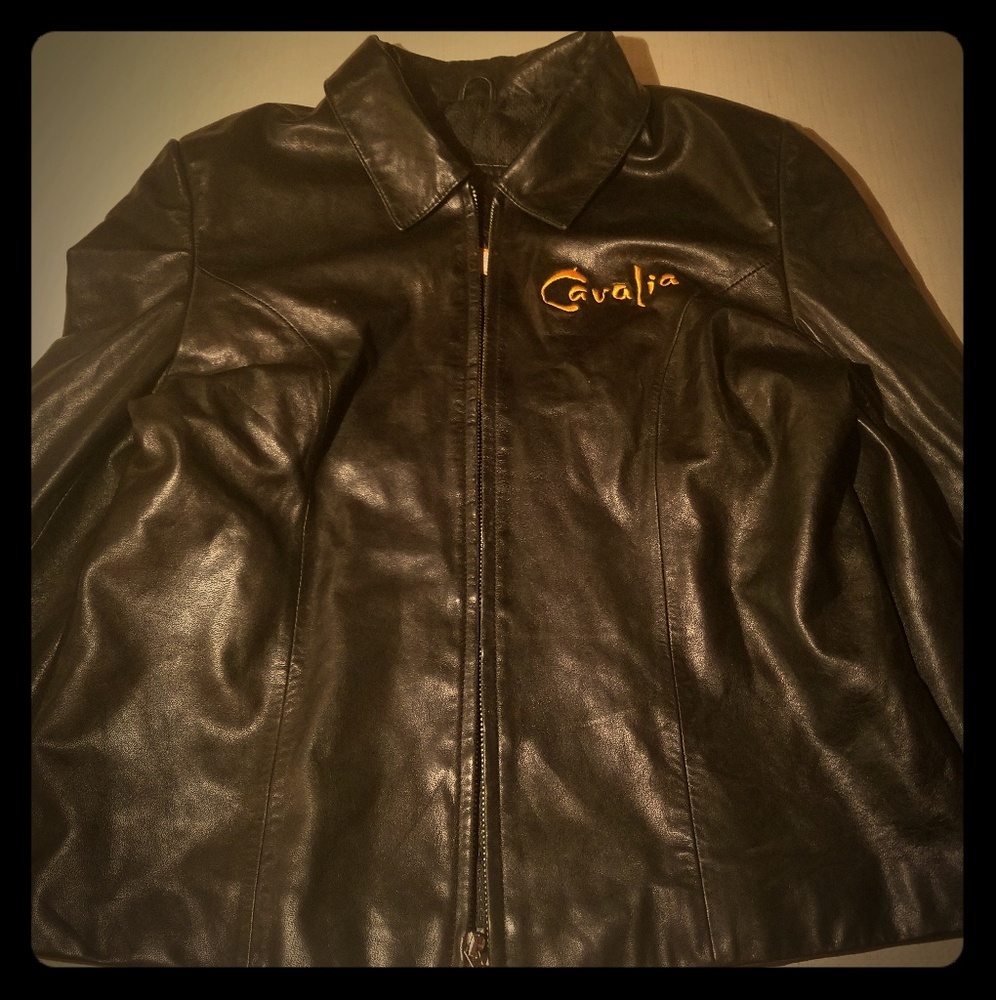 Rosleen Cavalia black premium leather jacket